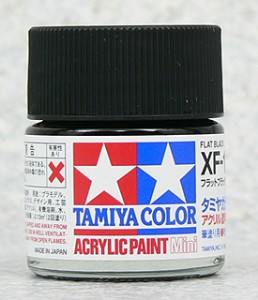 TAMIYA 壓克力系水性漆 10ml 消光黑色 XF-